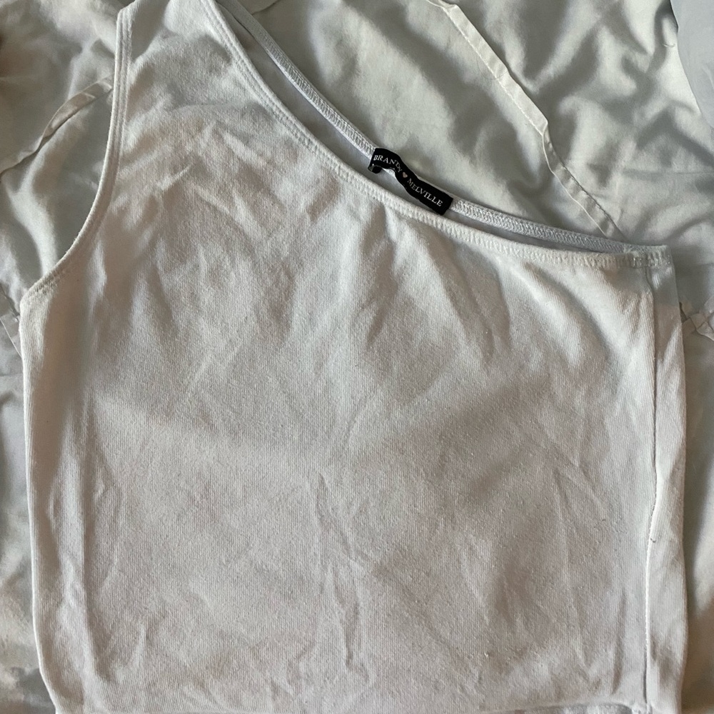Brandy Melville one sleeve crop top